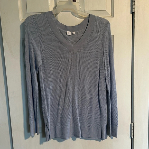 Gap Blue Vneck Sweater Size Large - Picture 1 of 4